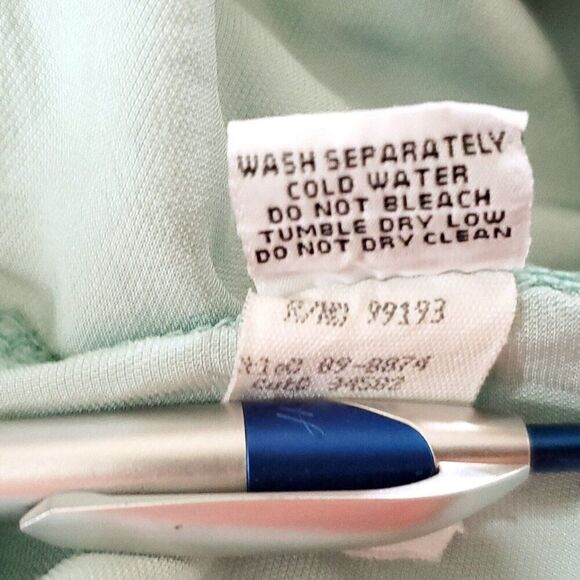 90s Y2k Velvet Button Up Blouse Shirt Top S Minty Green Notched Collar Fairycore - Picture 6 of 6